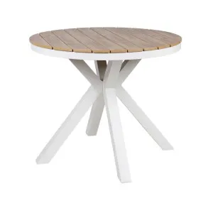 Vanesa 90cm Round Sand White Outdoor Dining Table - Natural by Interior Secrets - AfterPay Available by Interior Secrets, a Dining Tables for sale on Style Sourcebook