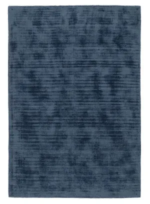 Rooney Navy Handwoven PET Rug by Miss Amara, a Contemporary Rugs for sale on Style Sourcebook