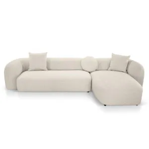 Justus 3 Seater Right Chaise Sofa - Oatmeal Beige by Interior Secrets - AfterPay Available by Interior Secrets, a Sofas for sale on Style Sourcebook