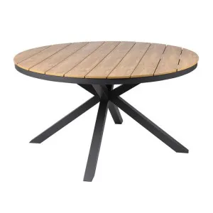 Vanesa 1.4m Round Charcoal Outdoor Dining Table - Natural by Interior Secrets - AfterPay Available by Interior Secrets, a Dining Tables for sale on Style Sourcebook