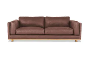 Nevada Leather 4 Seat Sofa, Phoenix Coffee, by Lounge Lovers by Lounge Lovers, a Sofas for sale on Style Sourcebook