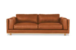 Nevada Leather 4 Seat Sofa, Ranch Tan, by Lounge Lovers by Lounge Lovers, a Sofas for sale on Style Sourcebook