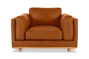 Nevada Leather Modern Armchair, Ranch Tan, by Lounge Lovers by Lounge Lovers, a Chairs for sale on Style Sourcebook