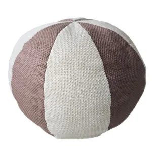 Billie Linen Cotton Cushion Round 30cm Diameter - Cream White | Deep Coffee Brown by null, a Cushions, Decorative Pillows for sale on Style Sourcebook