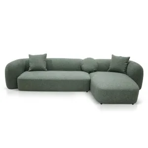 Justus 3 Seater Right Chaise Sofa - Amazon Green by Interior Secrets - AfterPay Available by Interior Secrets, a Sofas for sale on Style Sourcebook