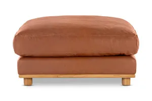 Nevada Leather Ottoman, Phoenix Saddle, by Lounge Lovers by Lounge Lovers, a Ottomans for sale on Style Sourcebook