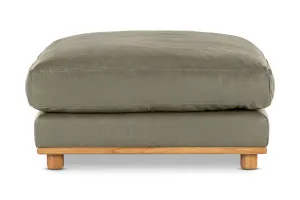 Nevada Leather Ottoman, Texas Moss, by Lounge Lovers by Lounge Lovers, a Ottomans for sale on Style Sourcebook