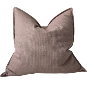 Billie Linen Cotton Cushion 55cm Square  - Deep Coffee Brown by null, a Cushions, Decorative Pillows for sale on Style Sourcebook