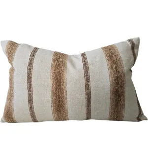 Sadie Linen Chenille Cushion 40x60cm Lumbar - Natural | Cinnamon by null, a Cushions, Decorative Pillows for sale on Style Sourcebook