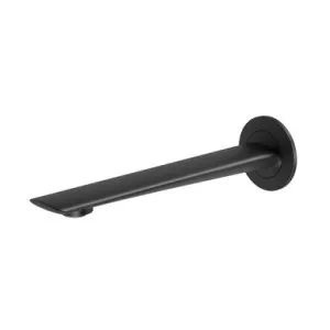 Kusabi Wall Basin/Bath Outlet 200mm | Made From Brass In Matte Black By Phoenix by PHOENIX, a Bathroom Taps & Mixers for sale on Style Sourcebook
