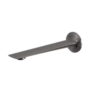 Kusabi Wall Basin/Bath Outlet 200mm | Made From Brass In Brushed Carbon By Phoenix by PHOENIX, a Bathroom Taps & Mixers for sale on Style Sourcebook