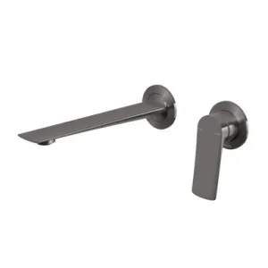 Kusabi Switchmix Wall Basin/Bath Mixer Set 200mm Complete Kit | Made From Brass In Brushed Carbon By Phoenix by PHOENIX, a Bathroom Taps & Mixers for sale on Style Sourcebook