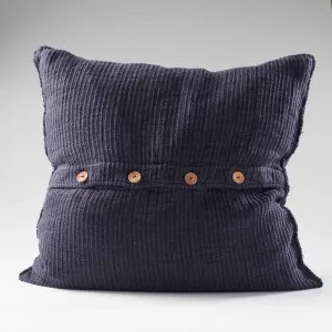 Rafflad Linen Cushion in Navy  |  Cover Only 40x60cm  |  Eadie Lifestyle by null, a Cushions, Decorative Pillows for sale on Style Sourcebook