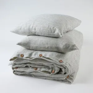 Marina Duvet in Off White w' Ink Stripe | King in 240x210cm (pre order) | Eadie Lifestyle by null, a Quilt Covers for sale on Style Sourcebook