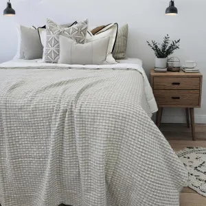 Celeste Linen Cotton Bedcover Massive Throw 230x200cm - Natural by null, a Cushions, Decorative Pillows for sale on Style Sourcebook