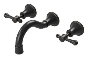 Nostalgia Lever Basin/Bath Set 180mm Shepherds Crook Antique | Made From Brass In Black By Phoenix by PHOENIX, a Bathroom Taps & Mixers for sale on Style Sourcebook