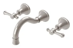 Nostalgia Lever Basin/Bath Set 180mm Shepherds Crook | Made From Brass In Brushed Nickel By Phoenix by PHOENIX, a Bathroom Taps & Mixers for sale on Style Sourcebook