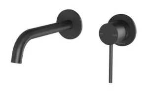 Vivid Slimline Switchmix Wall Basin Bath Mixer Set 60mm Backplates Fit-Off Kit | Made From Brass In Matte Black By Phoenix by PHOENIX, a Bathroom Taps & Mixers for sale on Style Sourcebook