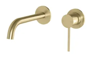 Vivid Slimline Switchmix Wall Basin Bath Mixer Set 60mm Backplates Fit-Off Kit | Made From Brass In Gold By Phoenix by PHOENIX, a Bathroom Taps & Mixers for sale on Style Sourcebook