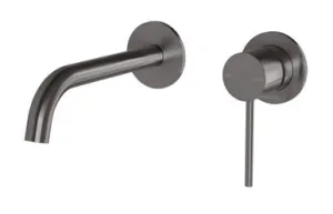 Vivid Slimline Switchmix Wall Basin Bath Mixer Set 60mm Backplates Fit-Off Kit | Made From Brass In Brushed Carbon By Phoenix by PHOENIX, a Bathroom Taps & Mixers for sale on Style Sourcebook