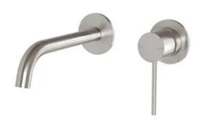 Vivid Slimline Switchmix Wall Basin Bath Mixer Set 60mm Backplates Fit-Off Kit | Made From Brass In Brushed Nickel By Phoenix by PHOENIX, a Bathroom Taps & Mixers for sale on Style Sourcebook