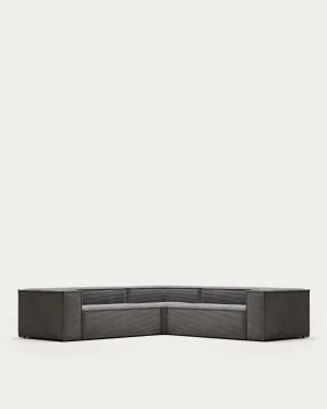 Blok 4-seater corner sofa thick grey corduroy 290 x 290 cm by null, a Sofas for sale on Style Sourcebook