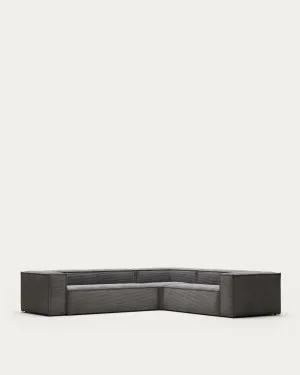 Blok 5-seater corner sofa thick grey corduroy 320 x 290 cm / 290 x 320 cm by null, a Sofas for sale on Style Sourcebook