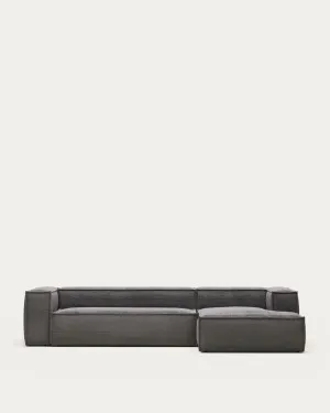 Blok 4-seater sofa with right chaise longue thick grey corduroy 330 cm by null, a Sofas for sale on Style Sourcebook