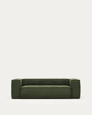 Blok 3-seater sofa thick in green corduroy 240 cm by null, a Sofas for sale on Style Sourcebook