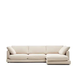 Gala 4-seater sofa with right chaise longue beige, 300cm by null, a Sofas for sale on Style Sourcebook