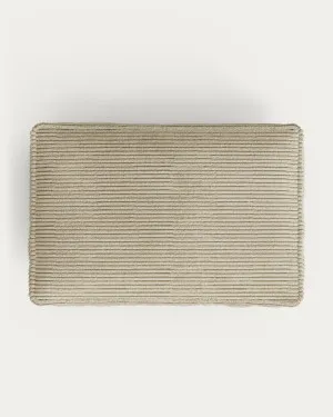 Blok cushion in beige wide seam corduroy, 40 x 60 cm by null, a Ottomans for sale on Style Sourcebook