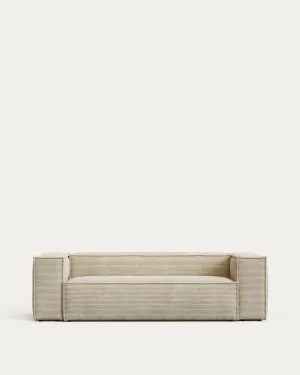 Blok 3 seater sofa in beige  wide seam corduroy, 240 cm by null, a Sofas for sale on Style Sourcebook