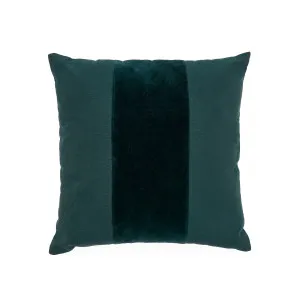 Zaira cushion cover 100% cotton and dark green velvet 45 x 45 cm by null, a Cushions, Decorative Pillows for sale on Style Sourcebook
