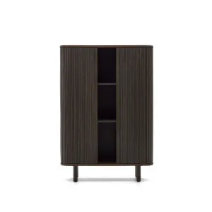 Mailen 2 door highboard in ash veneer with a dark finish 110 x 160 cm by null, a Sideboards, Buffets & Trolleys for sale on Style Sourcebook