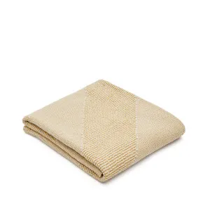 Seti blanket 100% cotton in mustard 130 x 170 cm by null, a Throws for sale on Style Sourcebook
