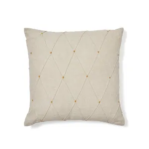 Syteri 100% natural embroidered linen cushion cover 45 x 45 cm by null, a Cushions, Decorative Pillows for sale on Style Sourcebook