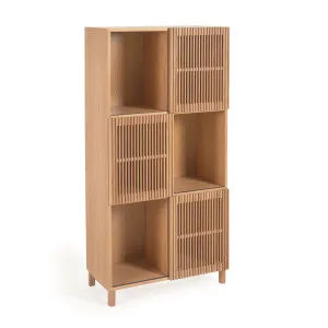 Beyla solid oak shelf unit with oak veneer 84.3 x 170 cm FSC 100%. by null, a Kids Bookcases for sale on Style Sourcebook