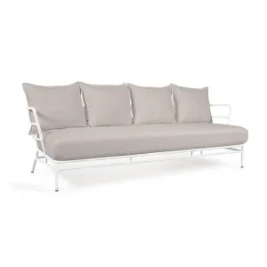 Mareluz 3 seater sofa in white steel, 197 cm by null, a Outdoor Sofas for sale on Style Sourcebook