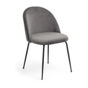 Ivonne grey velvet chair by null, a Dining Chairs for sale on Style Sourcebook