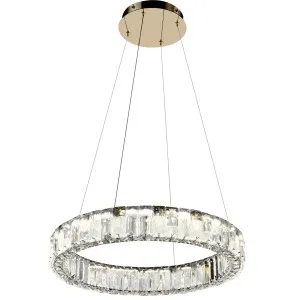 Telbix Rias 1 Tier Pendant Light Gold by Telbix, a Pendant Lighting for sale on Style Sourcebook