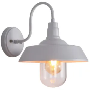 Oriel Lighting Hudson Outdoor Wall Light White by Oriel Lighting, a Outdoor Lighting for sale on Style Sourcebook