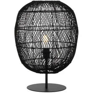 Telbix Rana Medium Table Lamp Black by Telbix, a Table & Bedside Lamps for sale on Style Sourcebook