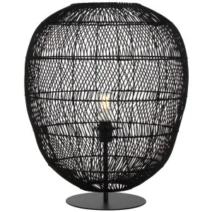 Telbix Rana Large Table Lamp Black by Telbix, a Table & Bedside Lamps for sale on Style Sourcebook