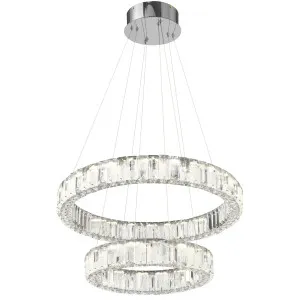 Telbix Rias 2 Tier Pendant Light Chrome by Telbix, a Pendant Lighting for sale on Style Sourcebook