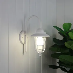 Oriel Lighting Domo Outdoor Wall Light White by Oriel Lighting, a Outdoor Lighting for sale on Style Sourcebook