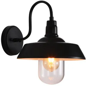 Oriel Lighting Hudson Outdoor Wall Light Black by Oriel Lighting, a Outdoor Lighting for sale on Style Sourcebook