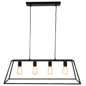 Oriel Lighting Wainscott 4 Light Pendant Black by Oriel Lighting, a Pendant Lighting for sale on Style Sourcebook