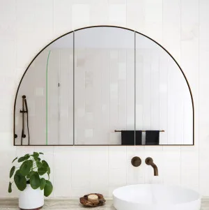 Blaine Arch Mirror Cabinet Antique Brass 80cm x 120cm by Luxe Mirrors, a Cabinets, Chests for sale on Style Sourcebook