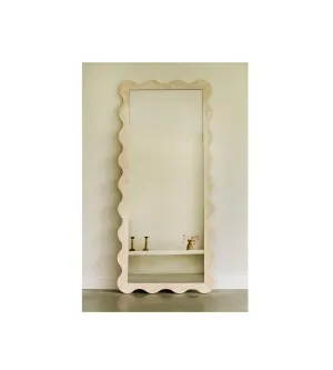 Crema Travertine - Deniz Full Length Mirror - 200cm x 90cm by Luxe Mirrors, a Mirrors for sale on Style Sourcebook