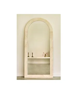Crema Travertine - Zehra Full Length Mirror - 200cm x 90cm by Luxe Mirrors, a Mirrors for sale on Style Sourcebook